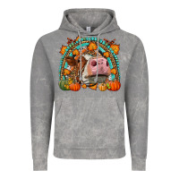 Cloud Rock Fall Cow Rainbow Vintage Hoodie - LillyAllenDesigns
