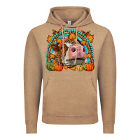 Vintage Coffee Fall Cow Rainbow Vintage Hoodie - LillyAllenDesigns