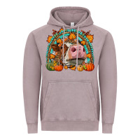 Vintage Zinc Fall Cow Rainbow Vintage Hoodie - LillyAllenDesigns