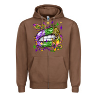 Chestnut mardi gras lip olivia Zipper Hoodie - OliviaCreatesArt