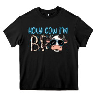 Black holy cow i'm bro Heavy Core Tee - MaliasSmallBusiness