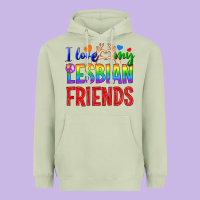 I Love My Lesbian Friends Heavyweight Hoodie Designed By Bundleandbundleshop