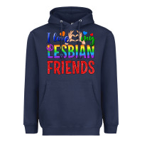 Navy I Love My Lesbian Friends Heavyweight Hoodie - BundleAndBundleShop