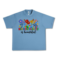 Pebble Blue neurodiversity is beautiful Urban Heavy Tee - Artiststas