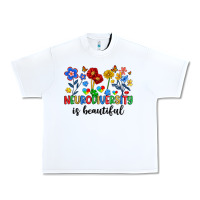 White neurodiversity is beautiful Urban Heavy Tee - Artiststas