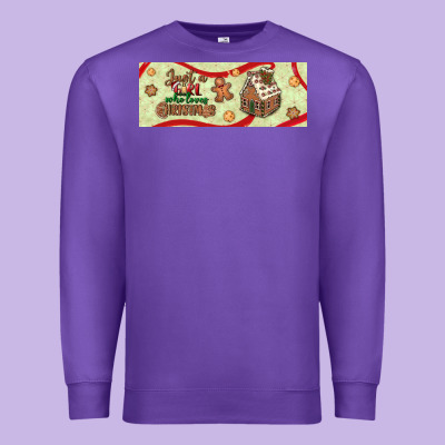 Just A Girl Who Loves Christmas Premium Sweatshirt Designed By Bundleandbundleshop