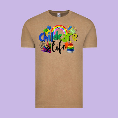 Childcare Life Vintage Tee Designed By Lillyallendesigns