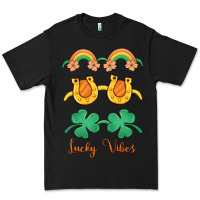 Black lucky vibes st. patrick's day Premium Tee - MaliasSmallBusiness