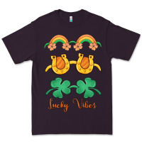 Plum lucky vibes st. patrick's day Premium Tee - MaliasSmallBusiness
