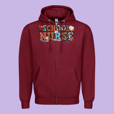 School Nurse Zipper Hoodie Designed By Oliviacreatesart