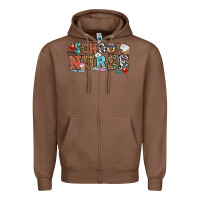 Chestnut school nurse Zipper Hoodie - OliviaCreatesArt