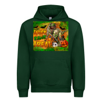 Forest Green Trick Rawr Treat Urban Hoodie - LillyAllenDesigns