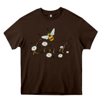 Chocolate Brown bee kind Heavy Core Tee - MaliasSmallBusiness