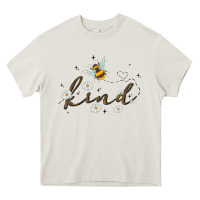 Cream bee kind Heavy Core Tee - MaliasSmallBusiness