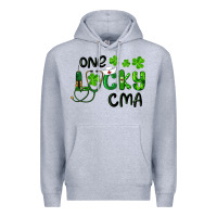 Heather Grey one lucky certified medical assistant cma Premium Hoodie - RanaPortraitStore
