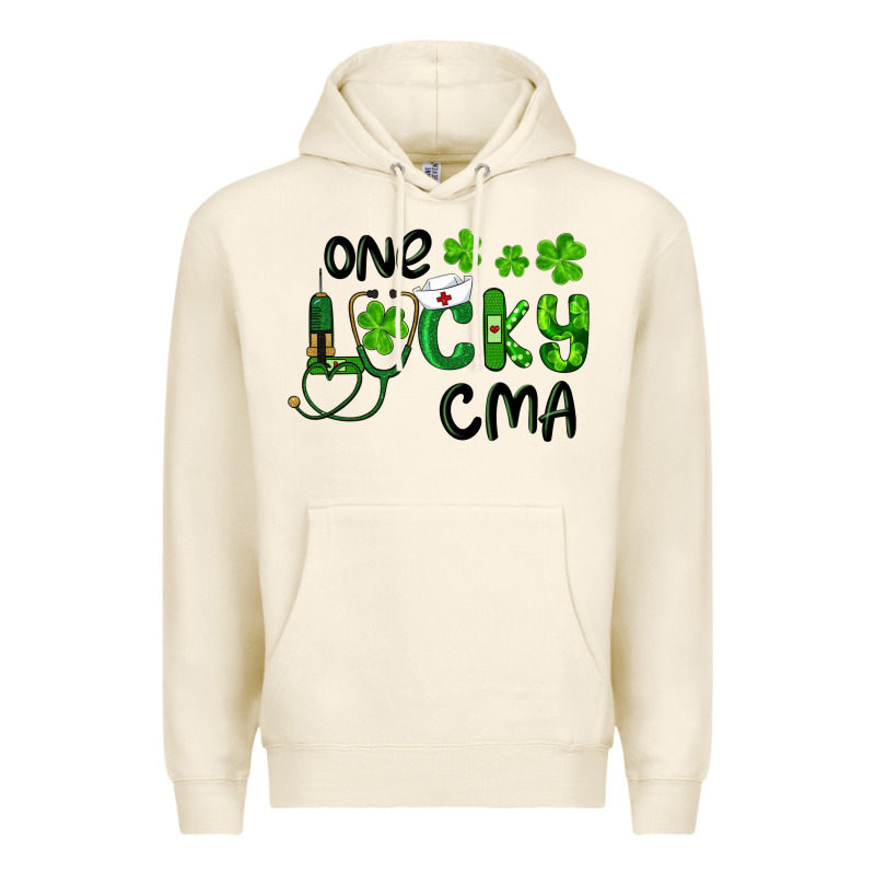 One Lucky Certified Medical Assistant Cma Premium Hoodie by RanaPortraitStore | Teevron
