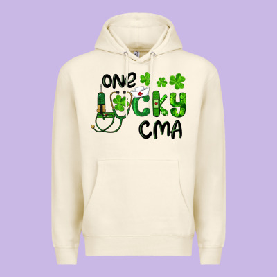 One Lucky Certified Medical Assistant Cma Premium Hoodie Designed By Ranaportraitstore