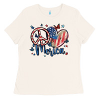 Bone peace love 'merica Ladies Tee - MaliasSmallBusiness