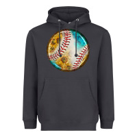 Smoke baseball with sunflower round earrings Heavyweight Hoodie - BundleAndBundleShop