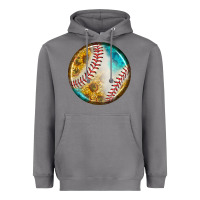 Storm baseball with sunflower round earrings Heavyweight Hoodie - BundleAndBundleShop