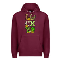 Burgundy St. Patrick's Western lucky Premium Hoodie - OliviaCreatesArt