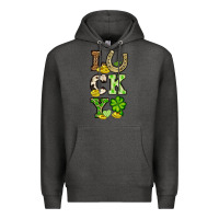 Charcoal Heather St. Patrick's Western lucky Premium Hoodie - OliviaCreatesArt