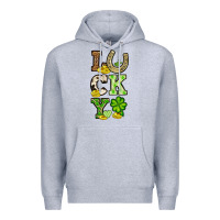 Heather Grey St. Patrick's Western lucky Premium Hoodie - OliviaCreatesArt