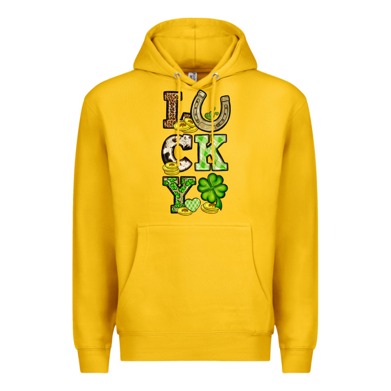St. Patrick's Western Lucky Premium Hoodie by OliviaCreatesArt | Teevron