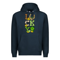 Navy St. Patrick's Western lucky Premium Hoodie - OliviaCreatesArt
