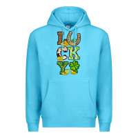 Ocean Blue St. Patrick's Western lucky Premium Hoodie - OliviaCreatesArt