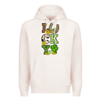 Pale Pink St. Patrick's Western lucky Premium Hoodie - OliviaCreatesArt