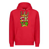 Red St. Patrick's Western lucky Premium Hoodie - OliviaCreatesArt