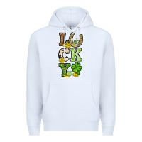 White St. Patrick's Western lucky Premium Hoodie - OliviaCreatesArt