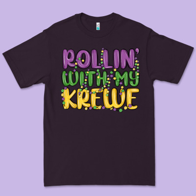 Rollin With My Krewe Premium Tee Designed By Maliassmallbusiness