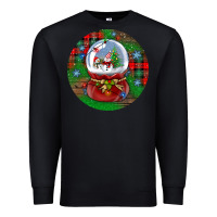 Black snow globe christmas ornament Premium Sweatshirt - BundleAndBundleShop