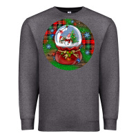 Charcoal Heather snow globe christmas ornament Premium Sweatshirt - BundleAndBundleShop