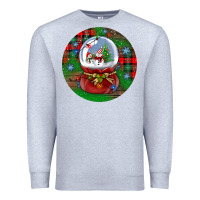 Heather Grey snow globe christmas ornament Premium Sweatshirt - BundleAndBundleShop