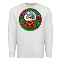 Oatmeal Heather snow globe christmas ornament Premium Sweatshirt - BundleAndBundleShop