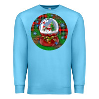 Ocean Blue snow globe christmas ornament Premium Sweatshirt - BundleAndBundleShop