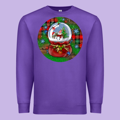 Snow Globe Christmas Ornament Premium Sweatshirt Designed By Bundleandbundleshop
