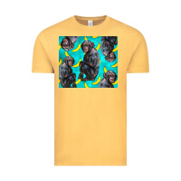 Vintage Mustard Chimpanzee And Banana Vintage Tee - LillyAllenDesigns