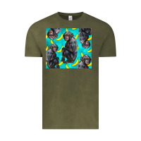 Vintage Olive Chimpanzee And Banana Vintage Tee - LillyAllenDesigns