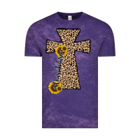 Cloud Purple he is risen leopard cross Vintage Tee - JahusDesignShop