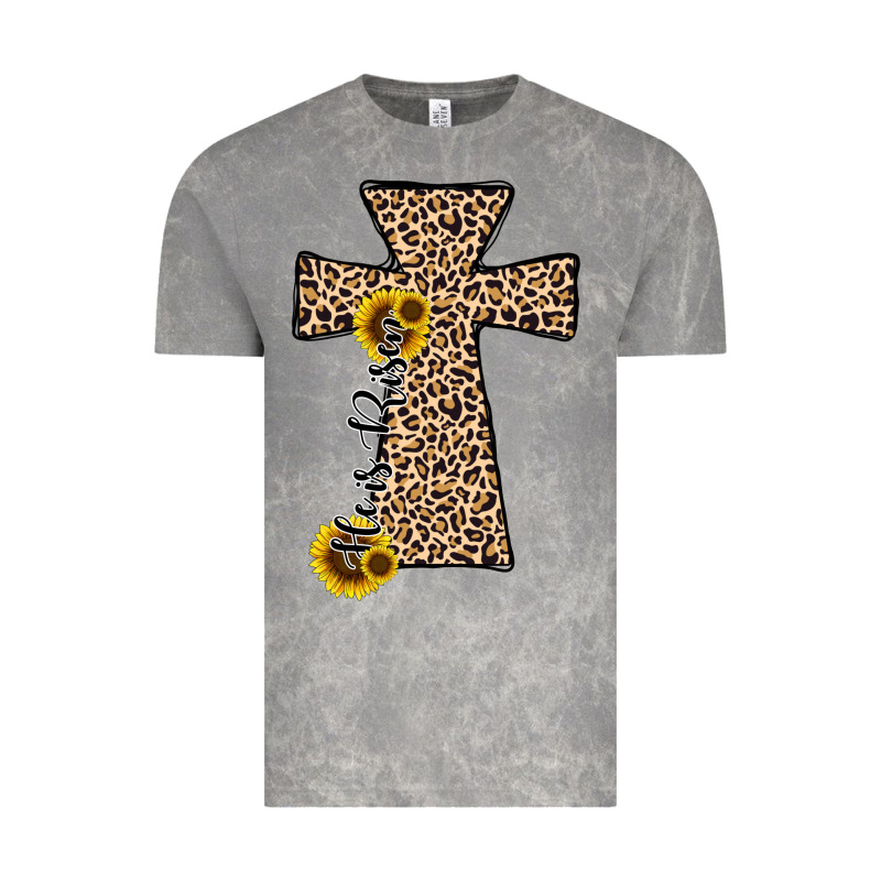 He Is Risen Leopard Cross Vintage Tee by JahusDesignShop | Teevron