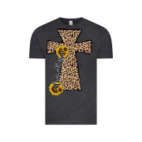 Vintage Black he is risen leopard cross Vintage Tee - JahusDesignShop