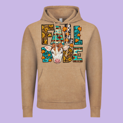 Fall Babe Baby Calf Vintage Hoodie Designed By Lillyallendesigns