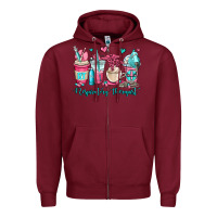 Burgundy rt respiratory therapist coffee cups Zipper Hoodie - OliviaCreatesArt