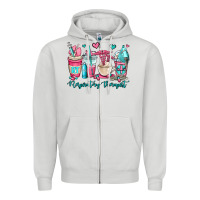 Dove Grey rt respiratory therapist coffee cups Zipper Hoodie - OliviaCreatesArt