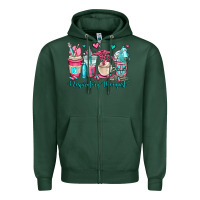 Sports Green rt respiratory therapist coffee cups Zipper Hoodie - OliviaCreatesArt