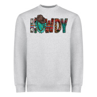 Western Howdy Gemstone Cowboy Hat Heavyweight Sweatshirt | Teevron